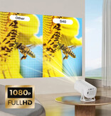 Salange Proyector S40 Max - 8000 lúmenes - Android 11 - Duplicación de pantalla - Reproductor multimedia para el hogar - Blanco