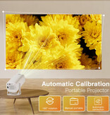 Salange Proyector S40 Max - 8000 lúmenes - Android 11 - Duplicación de pantalla - Reproductor multimedia para el hogar - Blanco