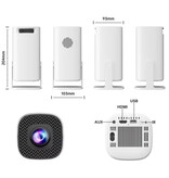 Salange Proyector S40 Max - 8000 lúmenes - Android 11 - Duplicación de pantalla - Reproductor multimedia para el hogar - Blanco