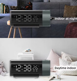 Stuff Certified® Digitale Wekker met Projectie - Alarm Klok Temperatuur LED Rotatieprojectie - Zwart