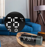 Stuff Certified® Digitale Wekker met Projectie - Alarm Klok Temperatuur LED Rotatieprojectie - Zwart