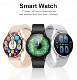 Lige Smart Watch 6 - 1.44" Screen - Sports Health Tracker Watch Smartwatch - Silicone Strap - Black