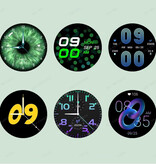 Lige Montre connectée 6 - Écran 1,44" - Montre connectée sport et santé - Bracelet en silicone - Blanc