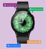Lige Montre connectée 6 - Écran 1,44" - Montre connectée sport et santé - Bracelet en silicone - Blanc
