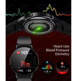Lige Smartwatch 6 - Ekran 1,44" - Sportowy zegarek monitorujący stan zdrowia Smartwatch - Pasek silikonowy - Biały