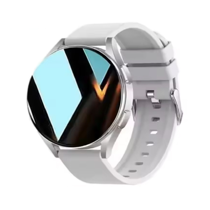 Lige Montre connectée 6 - Écran 1,44" - Montre connectée sport et santé - Bracelet en silicone - Blanc