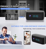 CUGUU Camera Alarm Clock - 4K WiFi Clock - Smart Home Security Night Vision Motion Detection - Black