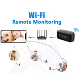 CUGUU Camera Alarm Clock - 4K WiFi Clock - Smart Home Security Night Vision Motion Detection - Black