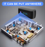 CUGUU Camera Alarm Clock - 4K WiFi Clock - Smart Home Security Night Vision Motion Detection - Black
