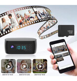 CUGUU Camera Alarm Clock - 4K WiFi Clock - Smart Home Security Night Vision Motion Detection - Black