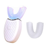BALASHOV Spazzolino sonico U-Type con testina extra - Testina elettrica in silicone a 360° - Bianco