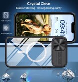 Stuff Certified® Etui z ładowaniem bezprzewodowym do iPhone'a 14 Pro - z przesuwaną kamerą - Bumper Cover do Magsafe - czerwony