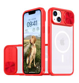 Stuff Certified® Wireless Charging Case for iPhone 11 Pro Max - with Camera Slide - Bumper Cover for Magsafe - Red