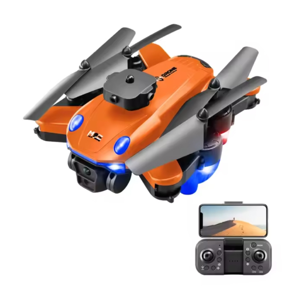 Kmoist Dron RC M2s con cámara dual 8K - Cuadricóptero WiFi con función de evasión de obstáculos - Naranja