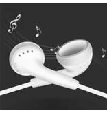 AEVYVKV Earbuds with Microphone and Controls - 3.5mm AUX Earphones - 1.2m Cable - Wired Earphones - White