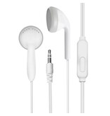 AEVYVKV Earbuds with Microphone and Controls - 3.5mm AUX Earphones - 1.2m Cable - Wired Earphones - White