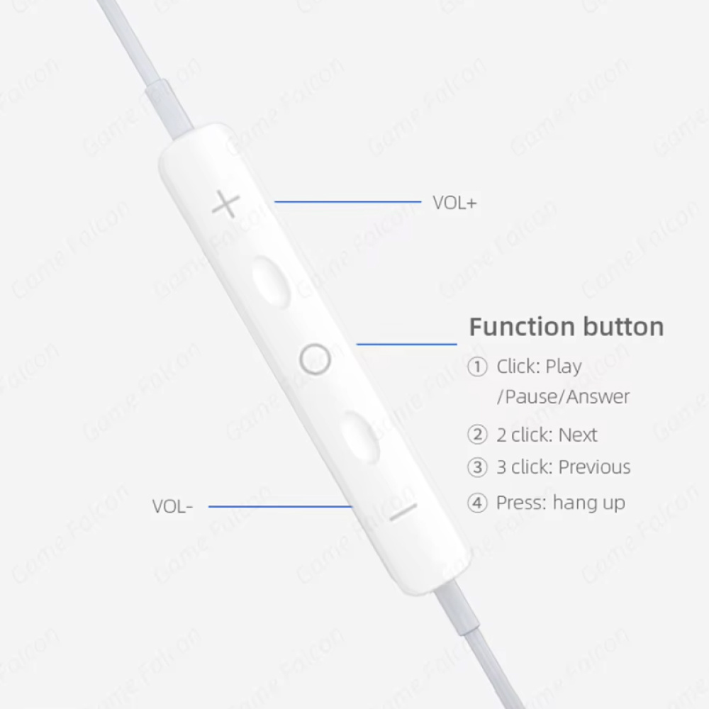 Stuff Certified® Oordopjes voor USB Type C - met Microfoon en Controls - Oortjes Volumebeheer Bedrade Oortelefoon - Wit
