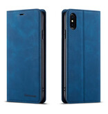 Forwenw iPhone 16 Pro Max Wallet Flip Case - Portefeuille Cover PU Leer Hoesje - Blauw