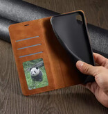 Forwenw iPhone 16 Pro Max Wallet Flip Case - Portefeuille Cover PU Leer Hoesje - Blauw