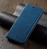 Forwenw iPhone 15 Plus Wallet Flip Case - Wallet Cover PU Lederhülle - Blau
