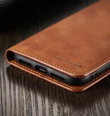 Forwenw iPhone 16 Plus Wallet Flip Case - Wallet Cover PU Ledertasche - Schwarz