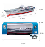 Kmoist Mini portaerei RC con telecomando - Nave giocattolo elettrica impermeabile