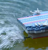 Kmoist Mini portaaviones RC con control remoto - Barco de juguete eléctrico impermeable