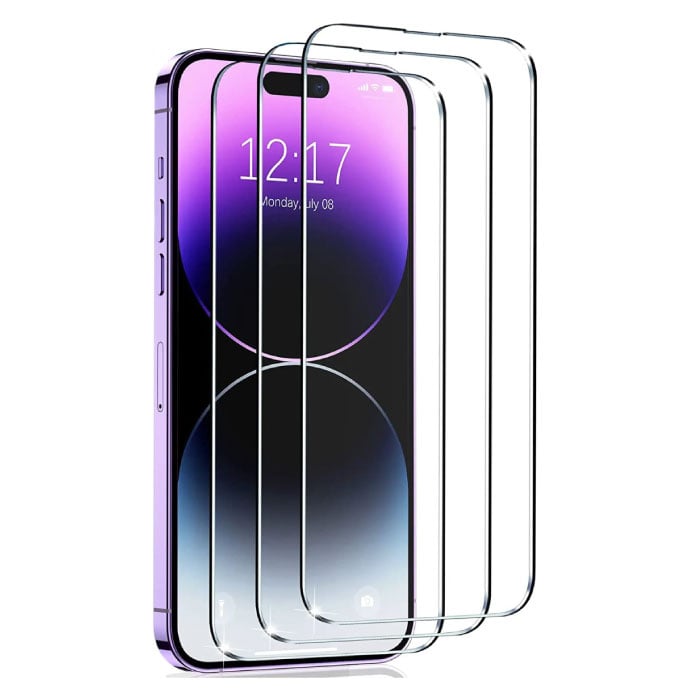 Stuff Certified® 4er-Pack iPhone 16 Displayschutzfolie - Panzerglasfolie Gehärtetes Glas