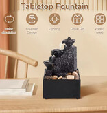Minideal Zen Ornamental Waterfall with Pebbles - Feng Shui Fountain Decor