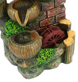 Fdit Fontaine décorative en forme de moulin à eau - Décoration en résine style cascade Feng Shui