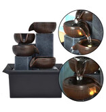 Stuff Certified® Dekorativer Wasserfall Modern - Feng Shui Brunnen Harz Dekoration