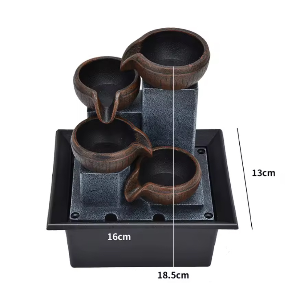 Stuff Certified® Cascata ornamentale moderna - Fontana Feng Shui in resina decorativa