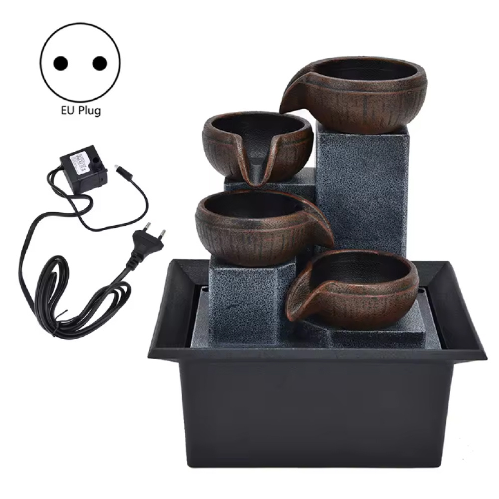 Stuff Certified® Ozdobny wodospad nowoczesny - dekoracja żywiczna fontanny Feng Shui