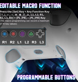 Bonacell RGB-Gaming-Controller für PS5 / PS4 / PC - Kabelloses Gamepad mit Vibration - Weiß