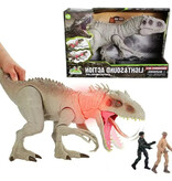 Stuff Certified® Dinosaurier (Indominus Rex) - Elektrischer beweglicher Spielzeug-Dino-Roboter - Weiß