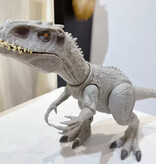 Stuff Certified® Dinosaurier (Indominus Rex) - Elektrischer beweglicher Spielzeug-Dino-Roboter - Weiß