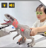 Stuff Certified® Dinosaurier (Indominus Rex) - Elektrischer beweglicher Spielzeug-Dino-Roboter - Weiß
