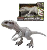 Stuff Certified® Dinosaurier (Indominus Rex) - Elektrischer beweglicher Spielzeug-Dino-Roboter - Weiß