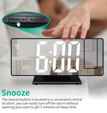 Stuff Certified® Réveil numérique avec projection - Réveil, calendrier, température, rotation LED, projection - Noir/rouge