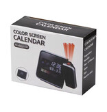 FangNymph Digitale Wekker met Projectie - Alarm Klok Temperatuur Hygrometer - Zwart