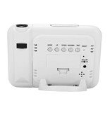 FangNymph Reloj despertador digital con proyección - Reloj despertador con higrómetro y temperatura - Negro