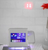 FangNymph Reloj despertador digital con proyección - Reloj despertador con higrómetro y temperatura - Negro