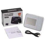 FangNymph Digitale Wekker met Projectie - Alarm Klok Temperatuur Hygrometer - Wit