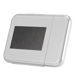 FangNymph Digital Alarm Clock with Projection - Alarm Clock Temperature Hygrometer - White