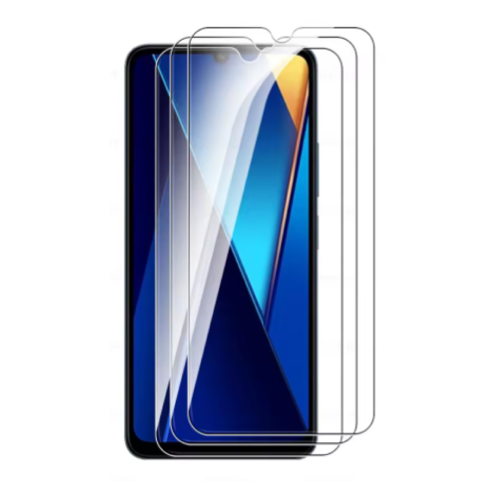 Stuff Certified® Lot de 4 protections d'écran en verre trempé pour Xiaomi Poco C65