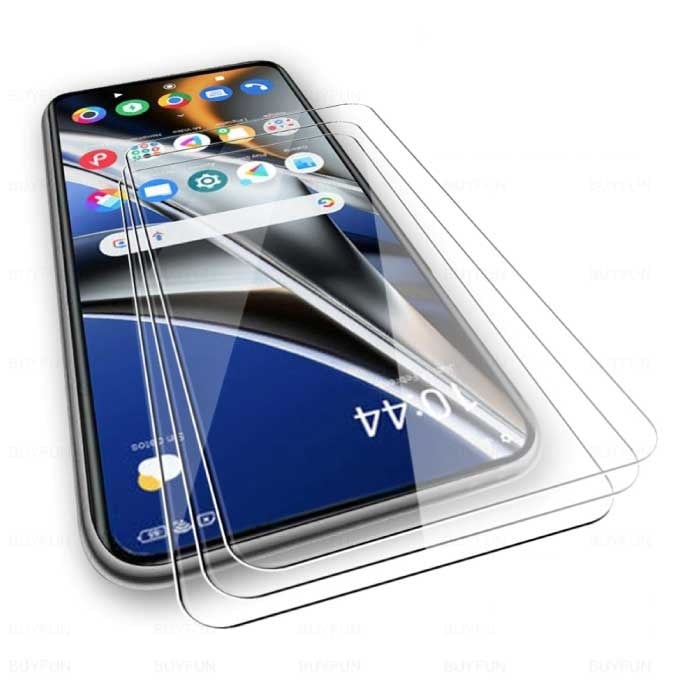 Stuff Certified® Lot de 4 protections d'écran en verre trempé pour Xiaomi Poco M5s