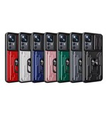 WENBIN Xiaomi Redmi Note 12 Pro (5G) - Hülle mit Kartensteckplätzen, Ständer und Kamera-Folie - Pop-Grip-Cover - Grau