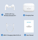 Vention Echo Lite E11 Wireless Earphones - Bluetooth 5.4 - HiFi Earbuds TWS Headphones - White