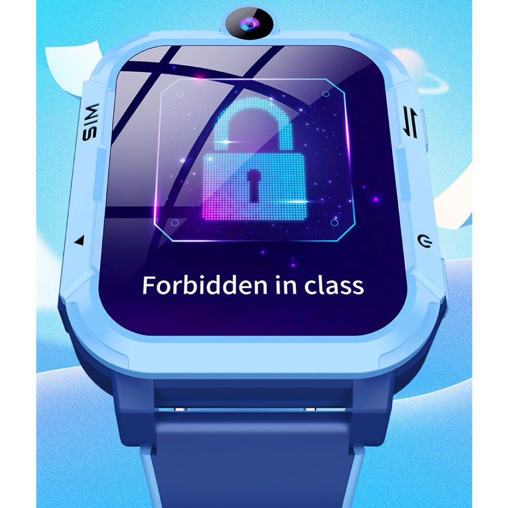 Blackview Montre connectée Z20 pour enfants - GPS - Appel vidéo - SOS - Bleu