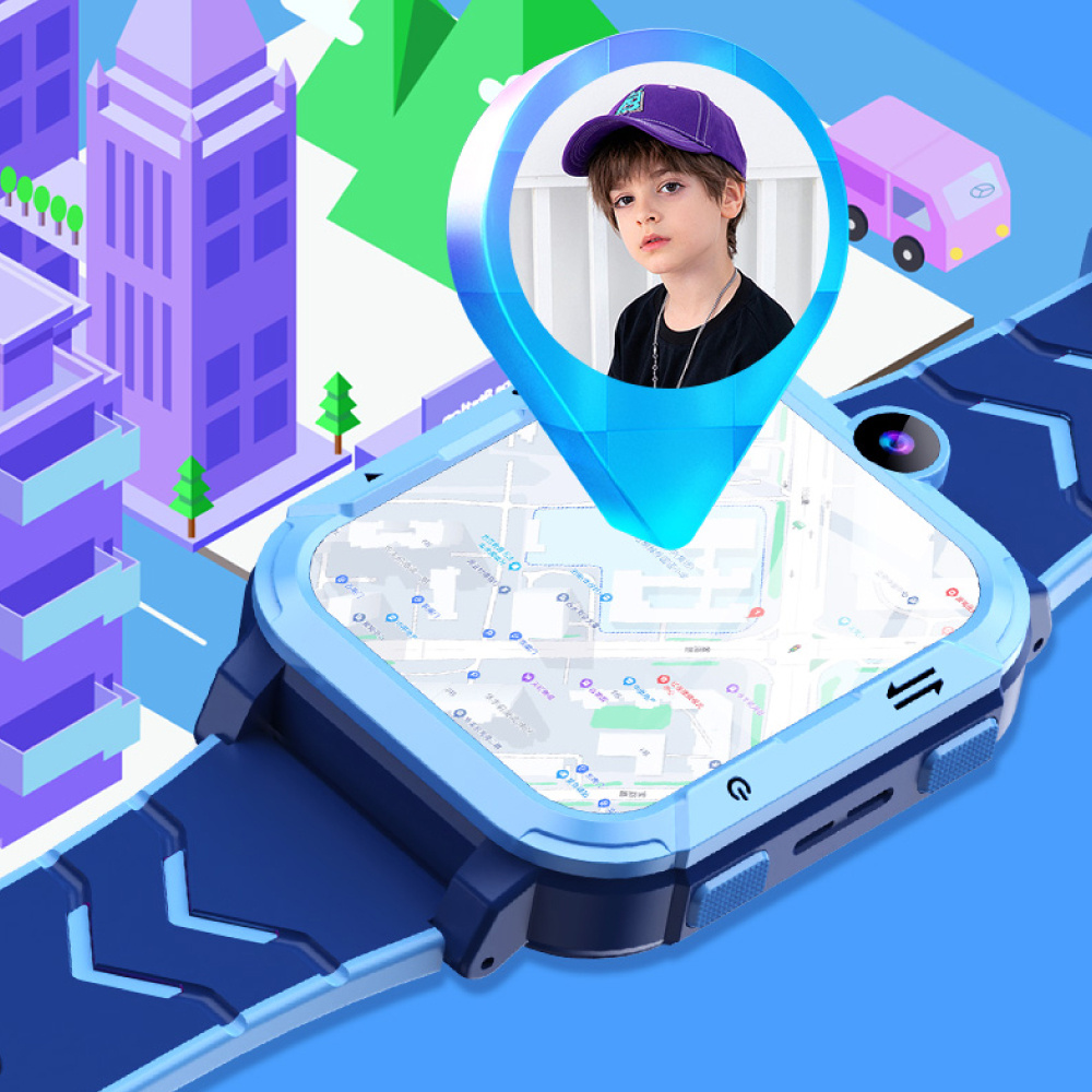 Blackview Montre connectée Z20 pour enfants - GPS - Appel vidéo - SOS - Rose